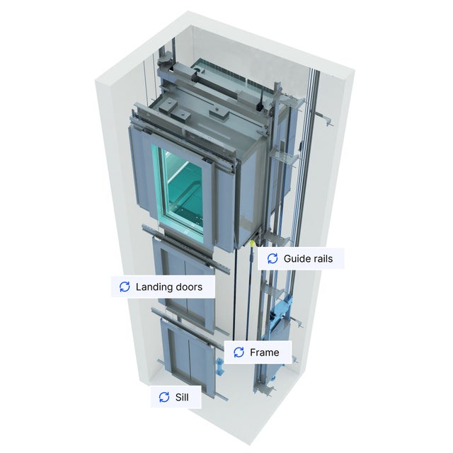 Elevator replacement details visualisation