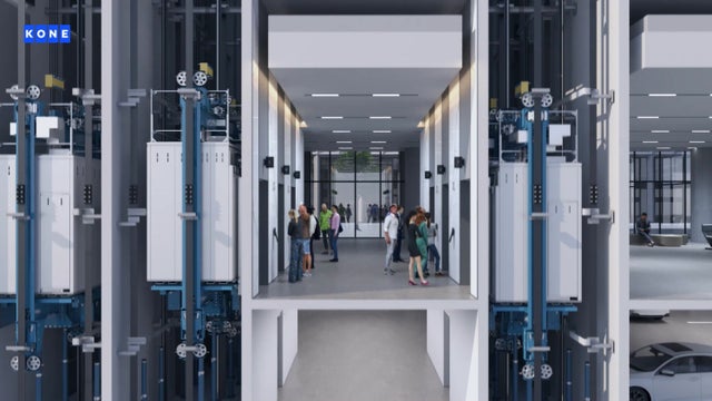 Screenshot from KONE MiniSpace animation