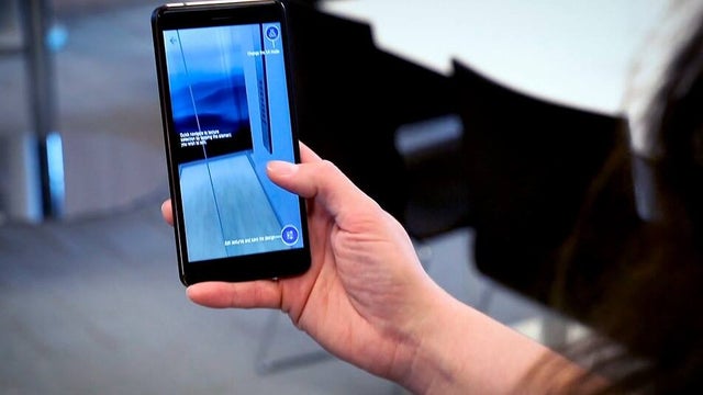 KONE planning tools on a phone 