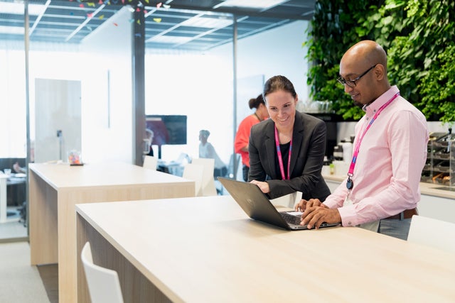 Team at work at the office.