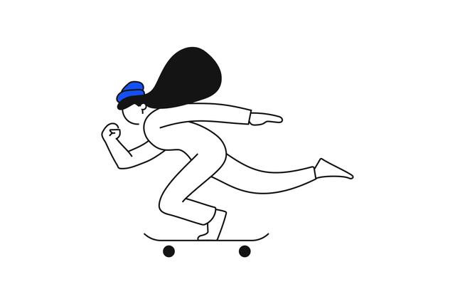Skateboarding illustration
