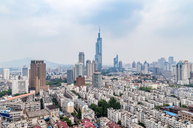 A city view of a Chinese city