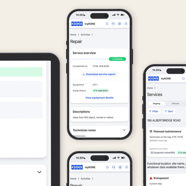 myKONE mobile view