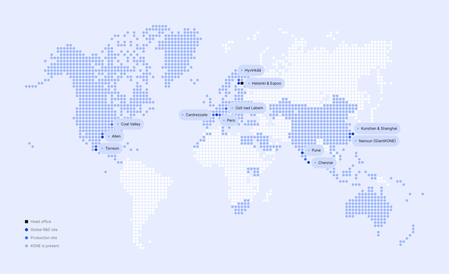 KONE world map