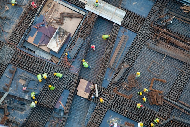 Aerial of a contruction site