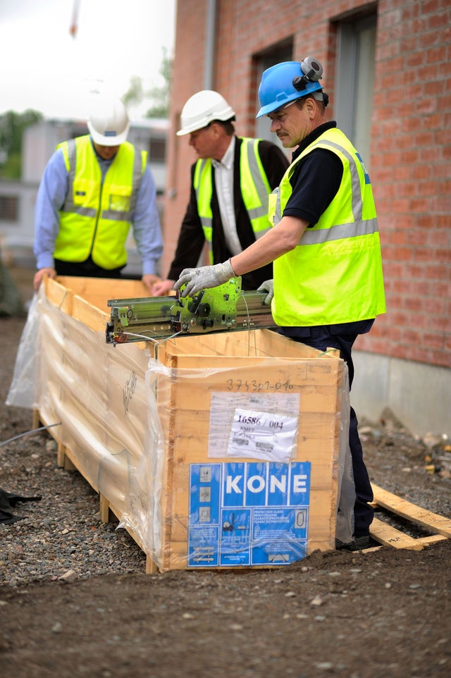 Construction site with workers