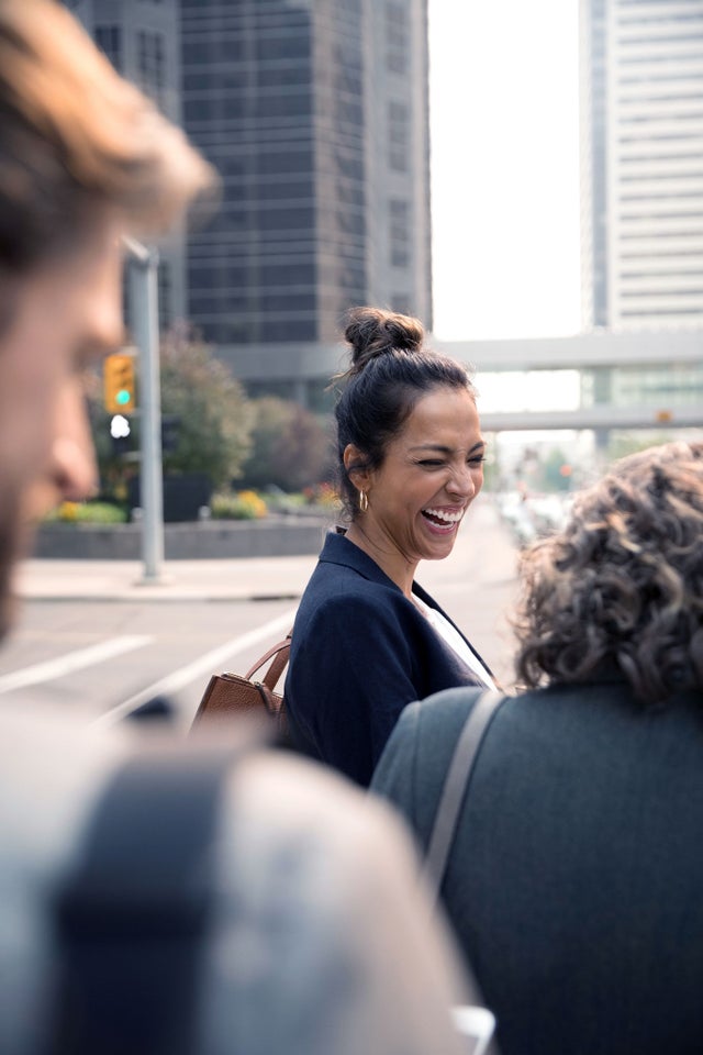 Woman smiling