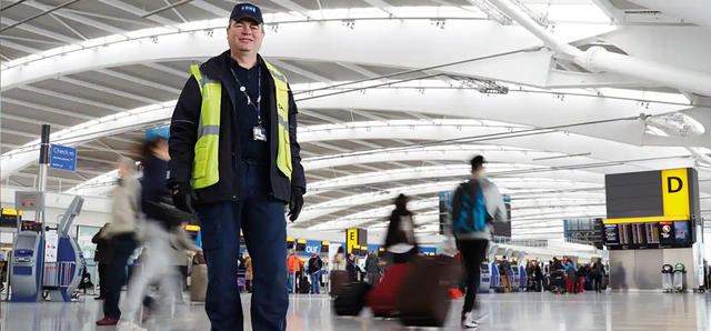 KONE technician at the Heathrow Airport