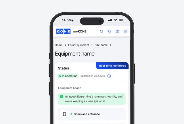 myKONE mobile view