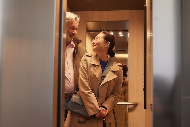 People in an elevator