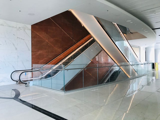 Escalator at Jio World Centre Mumbai.