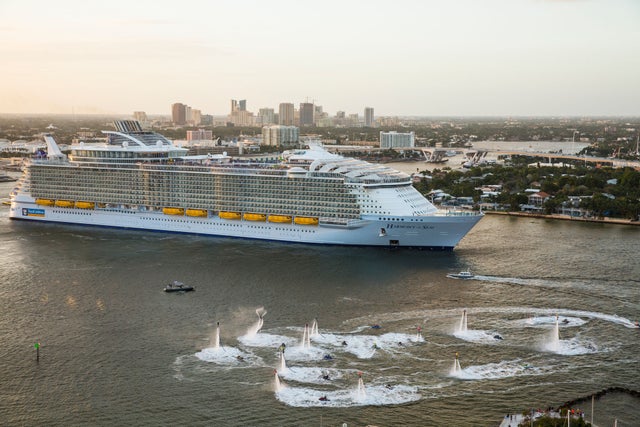 Harmony of the Seas cruise ship at harbour