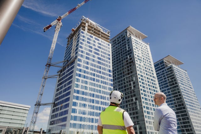 Construction site highrise building