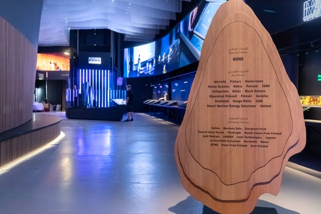 Finland at Dubai Expo 2020 sign
