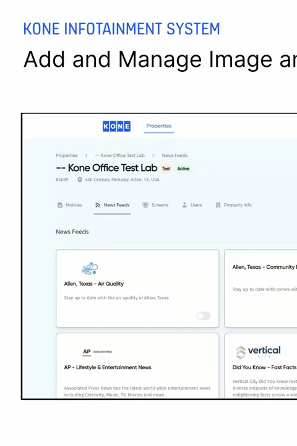 Add Manage Image Library Notices   KONE Infotainment Customer Training