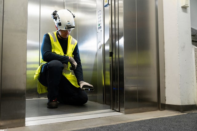KONE elevator technician at work