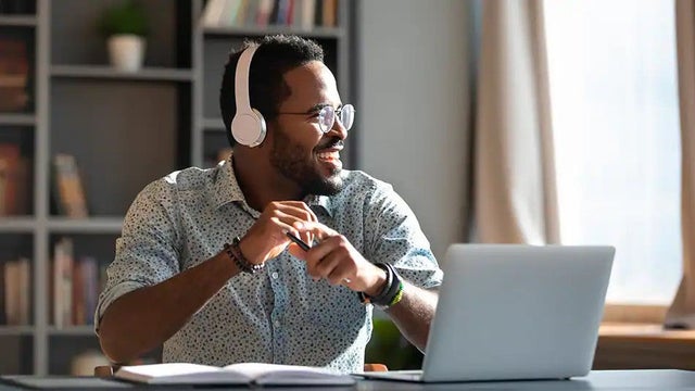 Man with a laptop