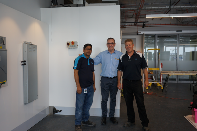 Martin Dumbrell with field trainer colleagues