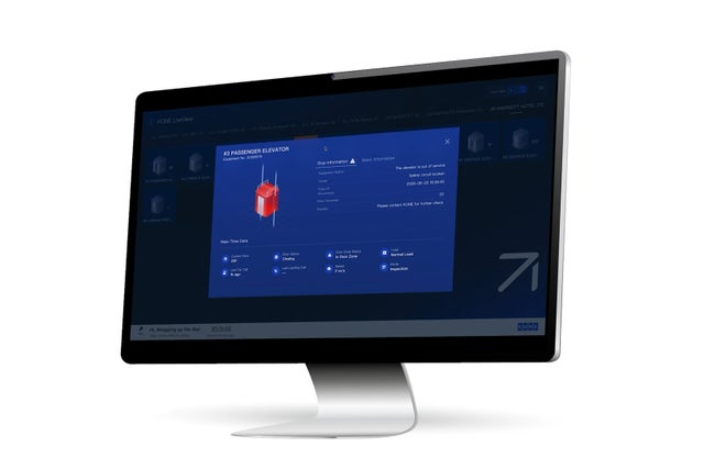 Computer screen with data