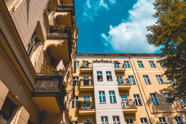 Vintage colored apartments