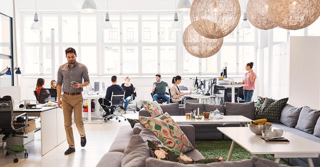People working in an office.