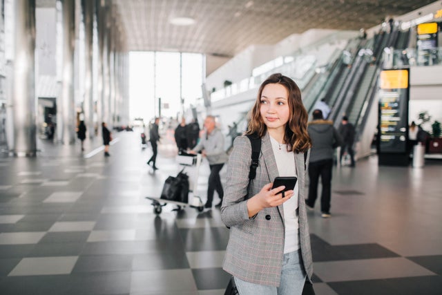 Woman in airport
