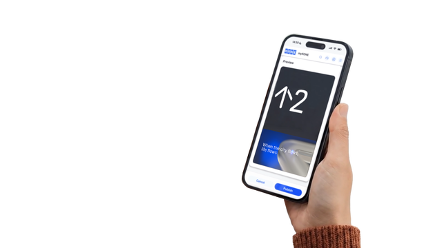 Mobile phone with service view