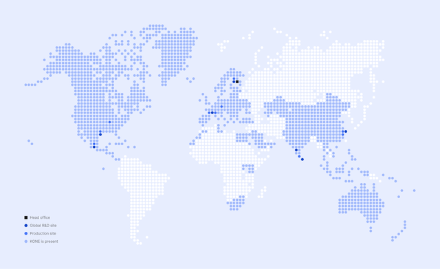 KONE world map