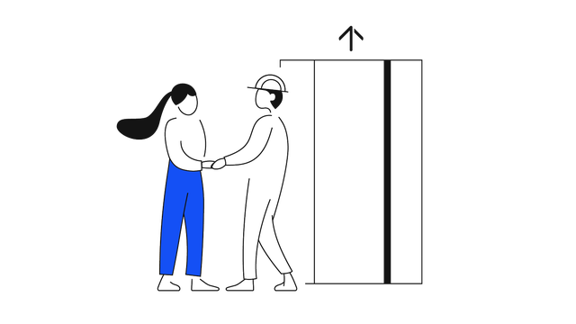 illustration elevator end-user