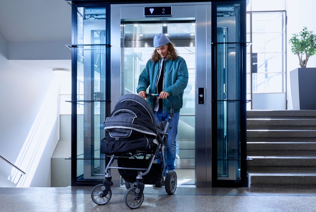 Door operator and door panels