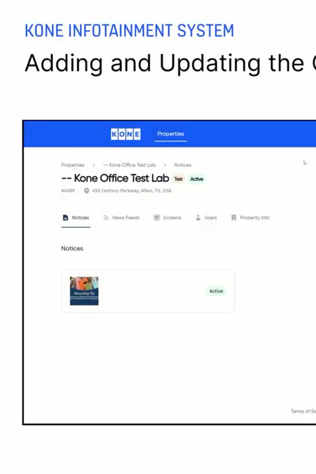 Add and Update Logo   KONE Infotainment Customer Training