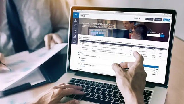 KONE planning tools, laptop