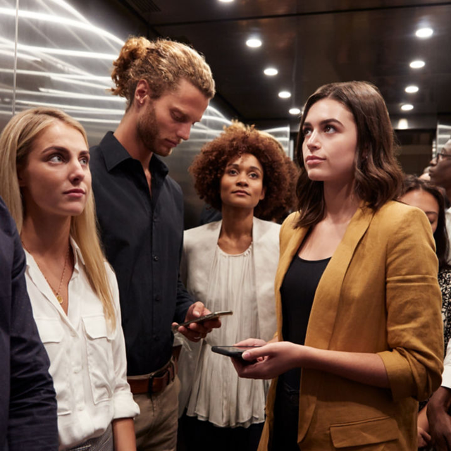 People in an elevator
