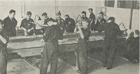KONE vocational school students 1950