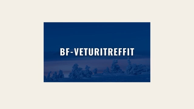 BF-VETURITREFFIT on a blue background