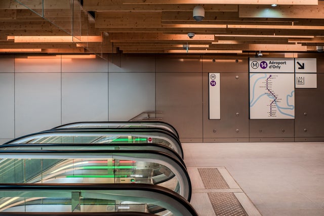 Saint Denis Pleyel Escalators
