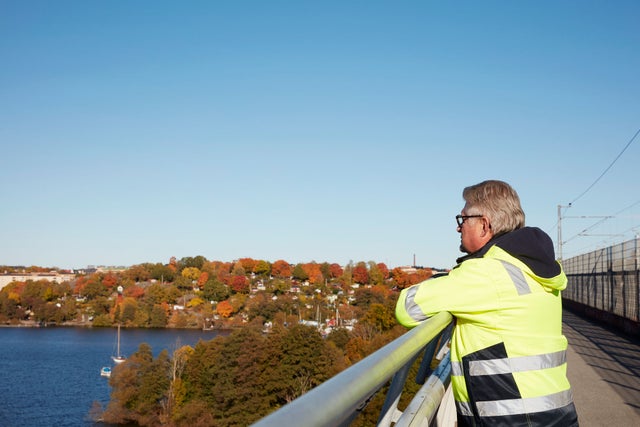 Stefan Wallin, KONE’s service operations manager for the South region of Stockholm, at KONE's Årsta office in October 2024