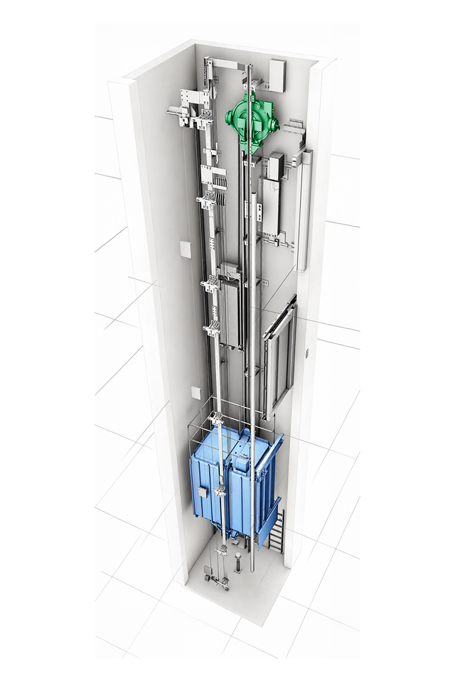 Elevator replacement details visualisation