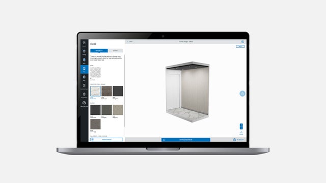 KONE Car Designer screen view